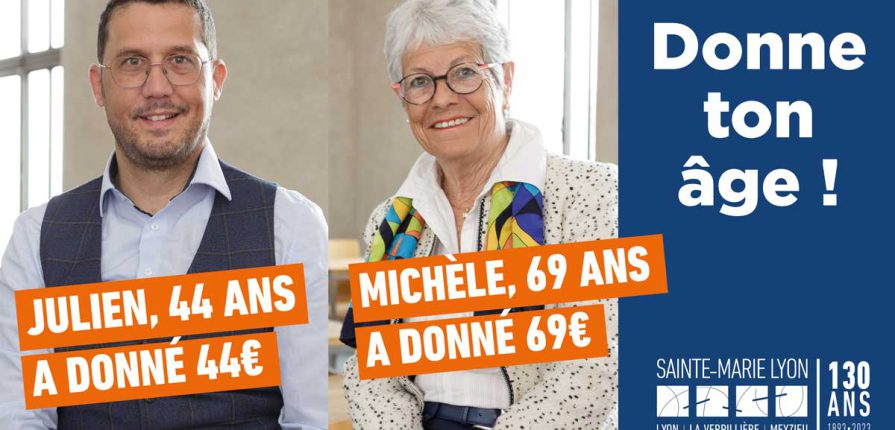 Donnez votre âge pour les 130 ans de Sainte-Marie Lyon